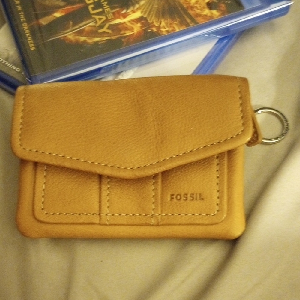 Fossil Camel Leather Keychain Wallet